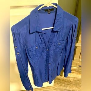 Royal blue Express blouse